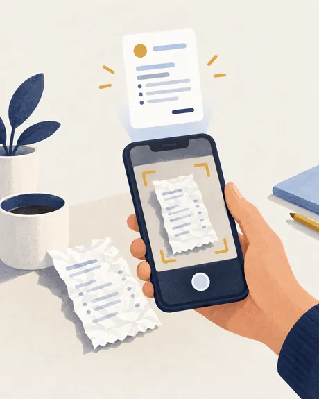 Scan a paper invoice