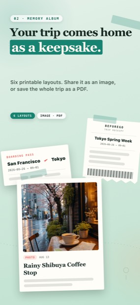 Trip photo album view